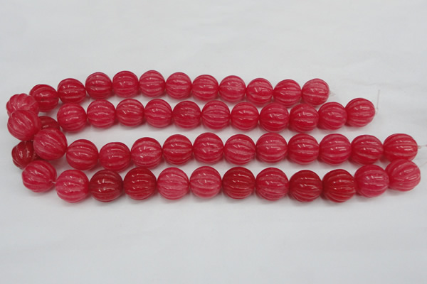 CCN677 15.5 inches 16mm carved round candy jade beads wholesale