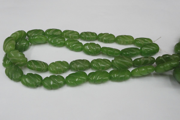 CCN683 15.5 inches 15*23mm carved oval candy jade beads wholesale