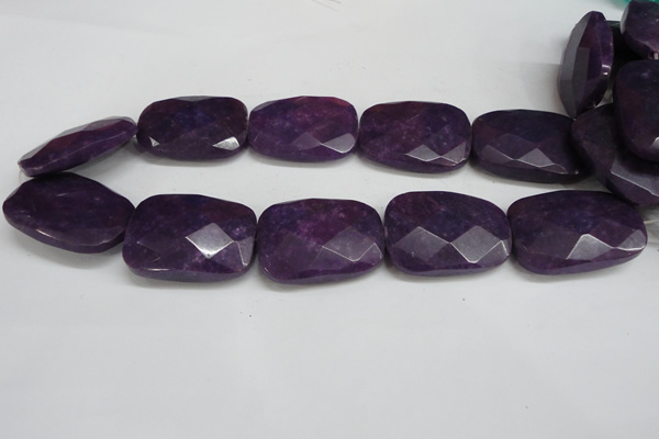 CCN706 15.5 inches 30*40mm faceted trapezoid candy jade beads