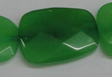 CCN713 15.5 inches 30*40mm faceted trapezoid candy jade beads