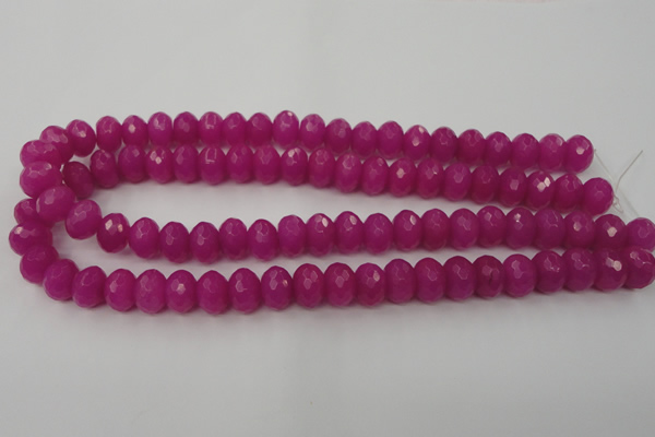 CCN906 15.5 inches 9*12mm faceted rondelle candy jade beads