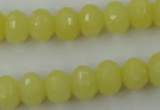 CCN907 15.5 inches 9*12mm faceted rondelle candy jade beads