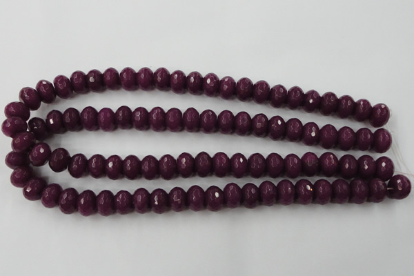 CCN911 15.5 inches 9*12mm faceted rondelle candy jade beads