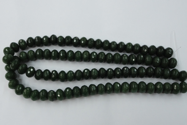 CCN913 15.5 inches 9*12mm faceted rondelle candy jade beads