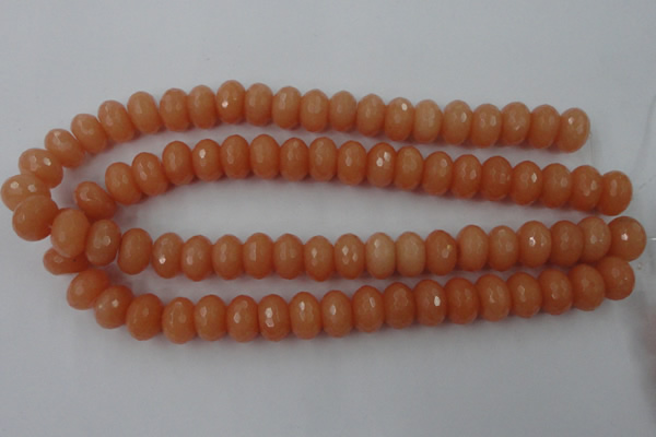 CCN917 15.5 inches 10*14mm faceted rondelle candy jade beads