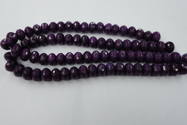 CCN922 15.5 inches 10*14mm faceted rondelle candy jade beads