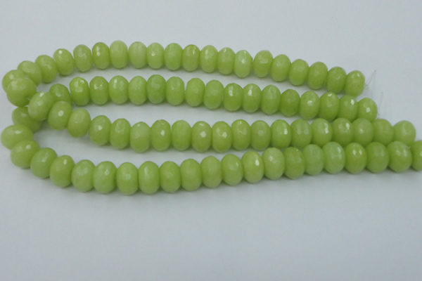 CCN923 15.5 inches 10*14mm faceted rondelle candy jade beads