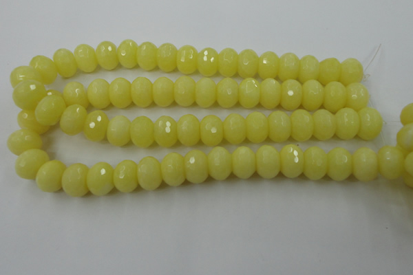 CCN932 15.5 inches 12*16mm faceted rondelle candy jade beads