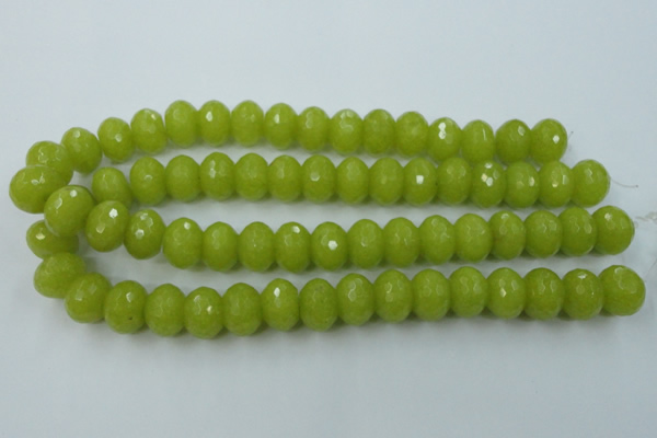 CCN934 15.5 inches 12*16mm faceted rondelle candy jade beads