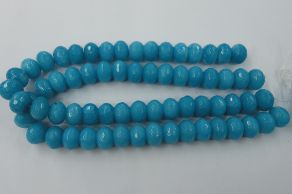 CCN938 15.5 inches 12*16mm faceted rondelle candy jade beads