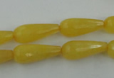 CCN977 15.5 inches 9*22mm faceted teardrop candy jade beads