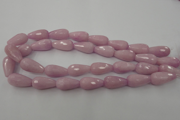 CCN988 15.5 inches 13*25mm faceted teardrop candy jade beads