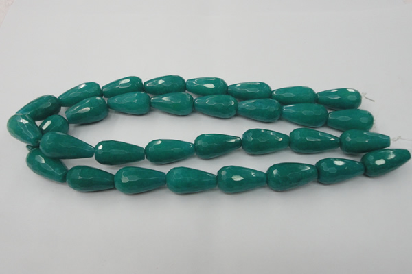 CCN995 15.5 inches 13*25mm faceted teardrop candy jade beads