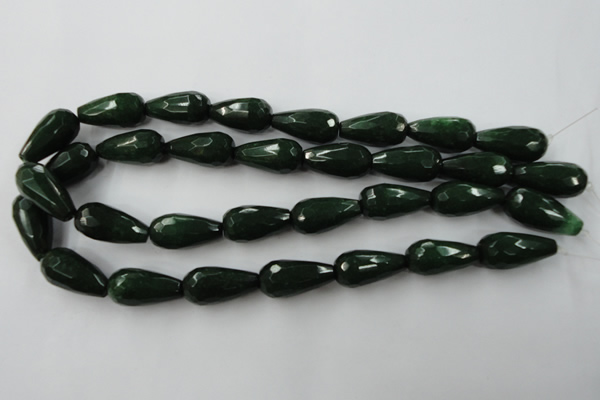 CCN998 15.5 inches 13*25mm faceted teardrop candy jade beads