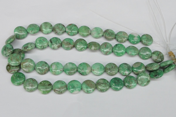 CCO112 15.5 inches 16mm flat round dyed natural chrysotine beads
