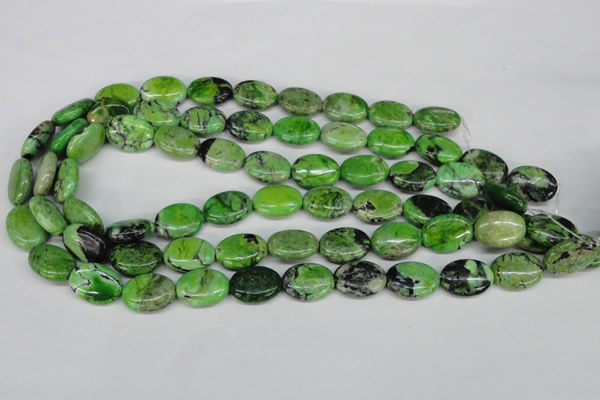 CCO136 15.5 inches 13*18mm oval dyed natural chrysotine beads