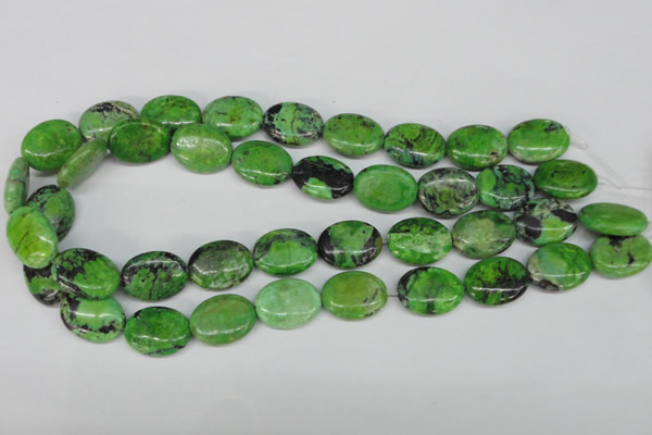 CCO137 15.5 inches 15*20mm oval dyed natural chrysotine beads