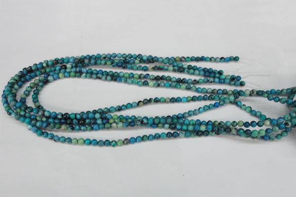 CCO160 15.5 inches 4mm round dyed natural chrysotine beads