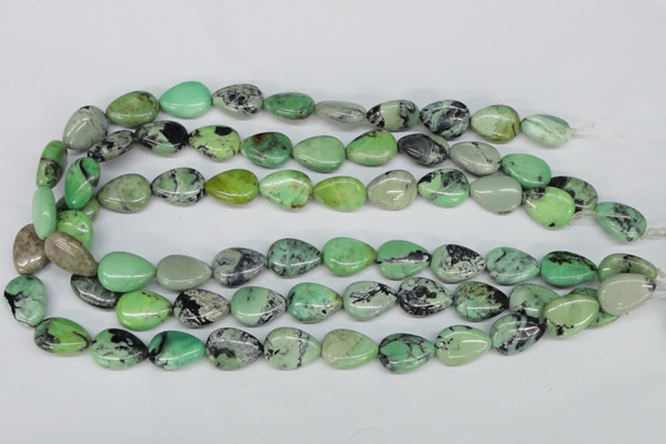 CCO39 15.5 inches 13*18mm flat teardrop natural chrysotine beads
