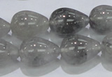 CCQ107 15.5 inches 15*20mm teardrop cloudy quartz beads wholesale