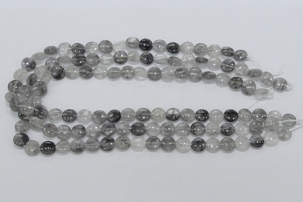 CCQ116 15.5 inches 10mm coin cloudy quartz beads wholesale