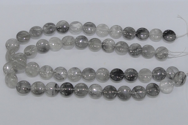 CCQ118 15.5 inches 15mm coin cloudy quartz beads wholesale