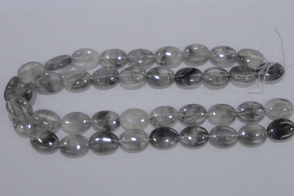 CCQ147 15.5 inches 15*20mm oval cloudy quartz beads wholesale
