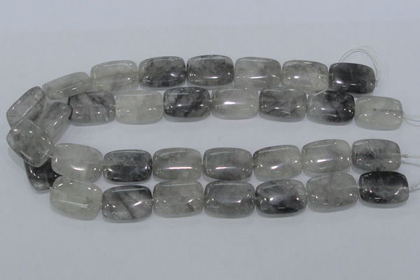 CCQ178 15.5 inches 18*25mm rectangle cloudy quartz beads wholesale