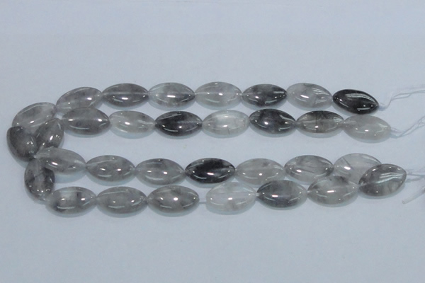 CCQ222 15.5 inches 15*25mm horse eye cloudy quartz beads wholesale