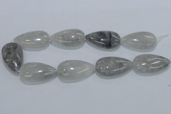 CCQ224 15.5 inches 25*45mm teardrop cloudy quartz beads wholesale