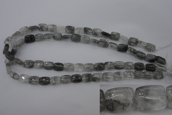 CCQ261 15.5 inches 10*12mm rectangle cloudy quartz beads