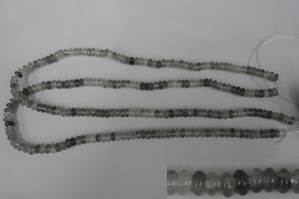 CCQ325 15.5 inches 4*6mm rondelle cloudy quartz beads wholesale