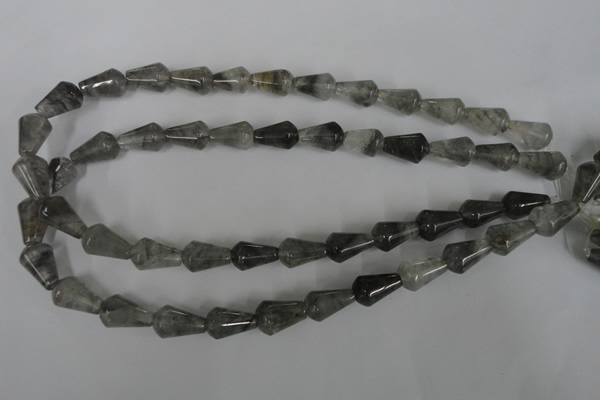 CCQ338 15.5 inches 10*15mm teardrop cloudy quartz beads wholesale