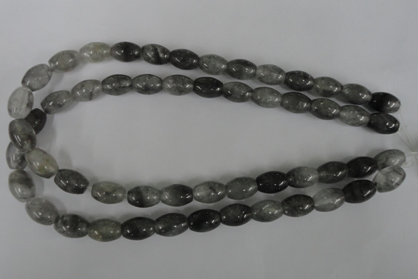 CCQ345 15.5 inches 10*14mm rice cloudy quartz beads wholesale