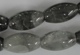 CCQ346 15.5 inches 15*25mm rice cloudy quartz beads wholesale