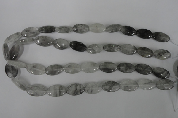 CCQ388 15.5 inches 12*20mm oval cloudy quartz beads wholesale