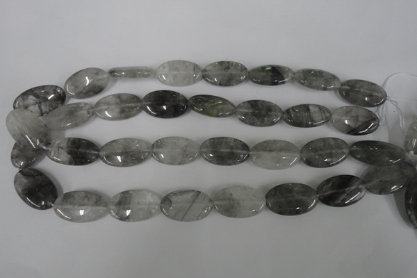 CCQ389 15.5 inches 15*25mm oval cloudy quartz beads wholesale