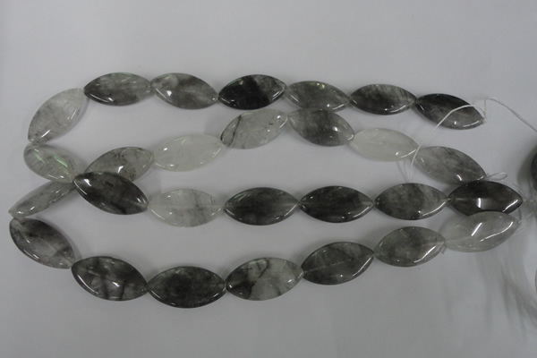 CCQ402 15.5 inches 15*30mm marquise cloudy quartz beads wholesale