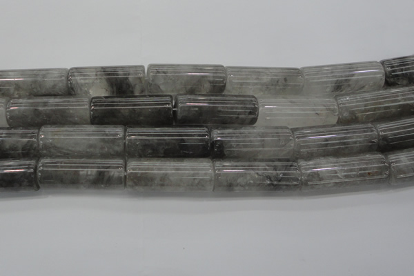 CCQ552 15.5 inches 16*40mm tube cloudy quartz beads wholesale