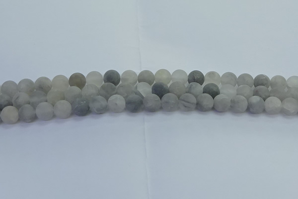 CCQ562 15.5 inches 8mm round matte cloudy quartz beads wholesale