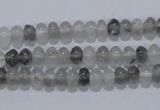 CCQ66 15.5 inches 4*6mm rondelle cloudy quartz beads wholesale