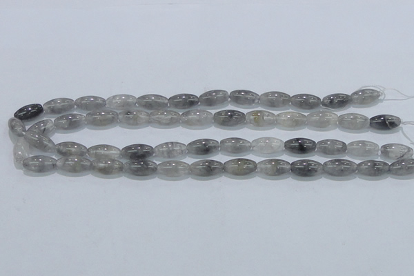 CCQ81 15.5 inches 8*16mm rice cloudy quartz beads wholesale
