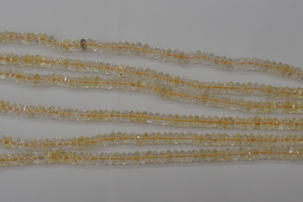 CCR171 15.5 inches 3*5mm faceted rondelle natural citrine beads