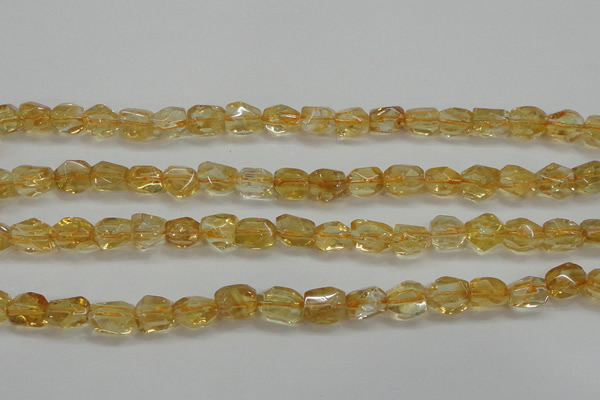 CCR235 15.5 inches 7*9mm nuggets natural citrine gemstone beads