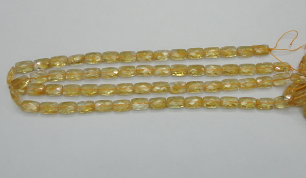 CCR27 15.5 inches 8*12mm faceted rectangle natural citrine beads