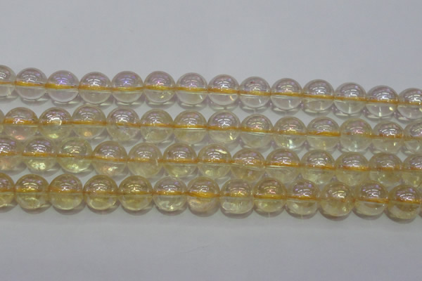 CCR303 15.5 inches 10mm round AB-color natural citrine beads