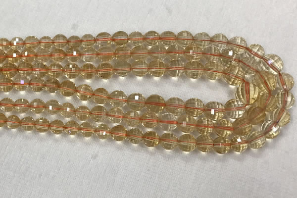 CCR328 15.5 inches 6mm - 10mm faceted round citrine graduated beads