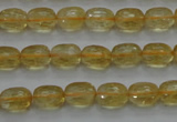 CCR33 15.5 inches 8*10mm faceted rice natural citrine gemstone beads