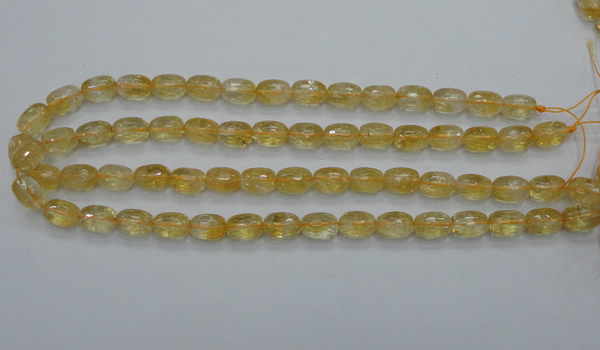 CCR34 15.5 inches 8*12mm faceted rice natural citrine gemstone beads