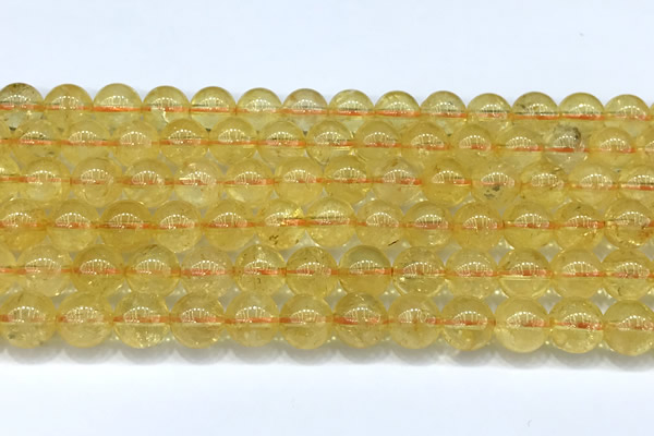 CCR382 15 inches 8mm round citrine beads wholesale